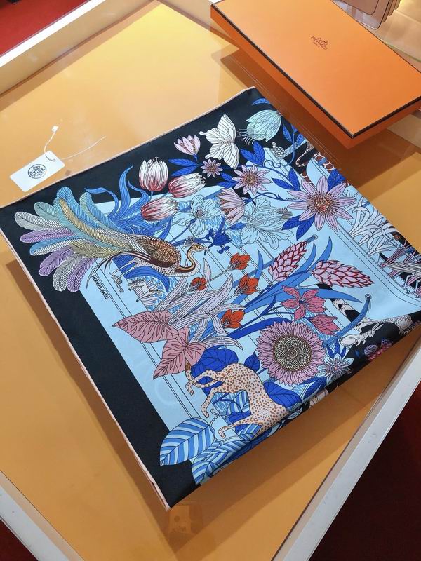 Hermes silk scarf 90X90cm E05 (15)